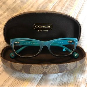 turquoise eyeglass frames